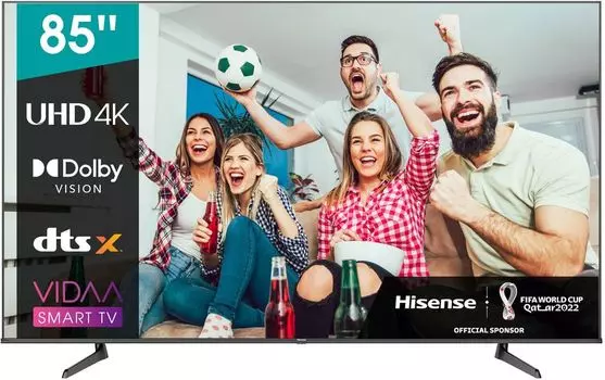 Телевизор 85" Hisense 85A6BG, 3840x2160, DVB-T /T2 /C, HDMIx2, USBx2, WiFi, Smart TV, черный (85A6BG)