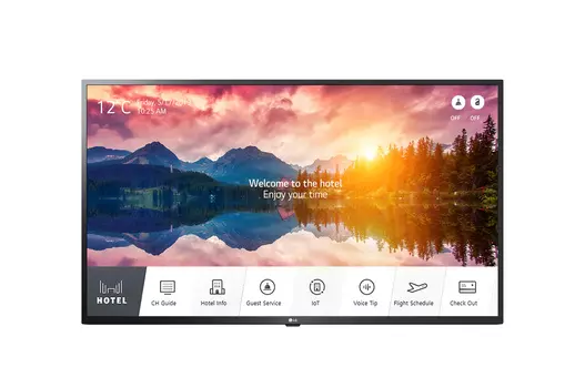 Телевизор коммерческий 55" LG 55US662H, 4K, 3840x2160, 400кд/м2, Rj-45, WiFi, HDMI, USB, черный