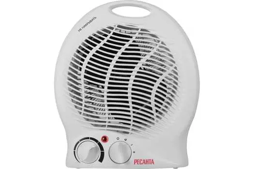 Тепловентилятор 2 кВт до 25 м, 220В, напольный, механическое управление, белый, Ресанта ТВС-2 (67/2/2)