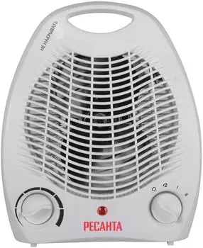 Тепловентилятор 2 кВт до 25 м, 220В, напольный, механическое управление, термостат, пульт ДУ, белый, Ресанта 67/2/11 (67/2/11)