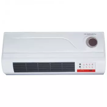 Тепловентилятор 2кВт, 220В, 45 дБ, настенный, электронное управление, термостат, пульт ДУ, белый, Engy N08 (014306)