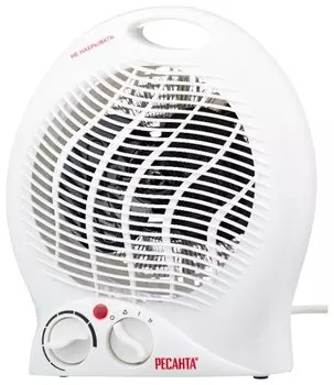 Тепловентилятор 2кВт до 20м, 220В, напольный, механическое управление, термостат, белый, Ресанта ТВC-2