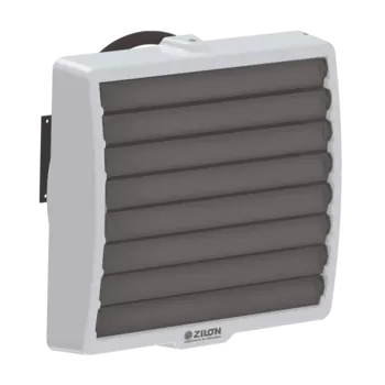 Тепловентилятор 42кВт 6000 м³/час, 220В, 55 дБ, настенно-потолочный, Электронное дистанционное, термостат, пульт ДУ, белый/серый, Zilon Экватор HР-30.003W (HР-30.003W)