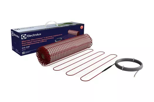 Теплый пол 5м нагревательный мат 50см x 10м, 750Вт / 150 Вт/м, без термостата, Electrolux EEM 2-150-5 (НС-1105892 )