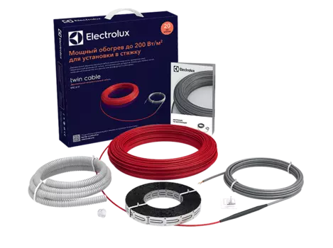 Теплый пол греющий кабель двухжильный 58.8 м, 1 кВт, без термостата, Electrolux ETC 2-17-1000 (НС-1073701)