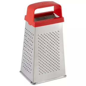 Терка Mallony, крупная/мелкая, стружка/пластины, сторон: 4, красный (003524)