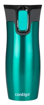 Термокружка Contigo West Loop, 470мл, корпус сталь/колба сталь, зеленый (2095846)