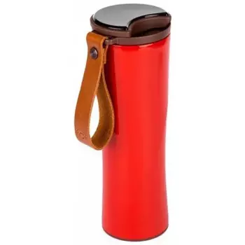 Термокружка Kiss Kiss Fish MOKA Smart Coffee Tumbler, 430мл, корпус сталь/колба сталь, красный (6939427200165)