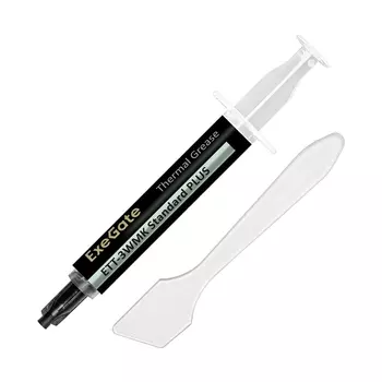 Термопаста ExeGate ETТ-3WMK Standard PLUS, 3.2 Вт/м·К, шприц, лопатка, 1.5 г, серый (EX296091RUS)