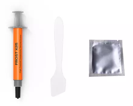 Термопаста ID-COOLING FROST X25, 10.5 Вт/м·К, блистер, термопаста, лопатка, салфетка, 4 г, серый (ID-TG-FROST-X25-4g)