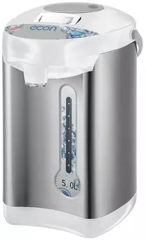 Термопот ECON ECO-500TP 5л. 750Вт, металл, белый/серебристый (ECO-500TP)