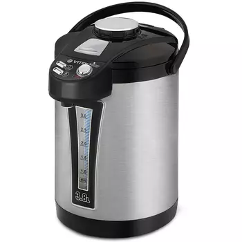 Термопот VITEK VT-1189 3.8л. 750 Вт, пластик/металл, серебристый/черный