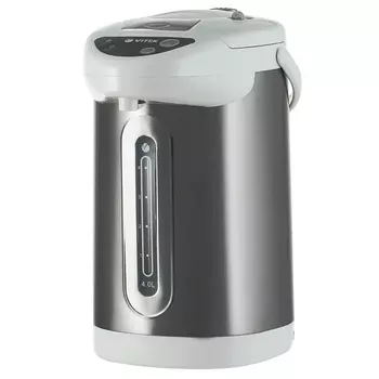 Термопот VITEK VT-1196 4л. 750Вт, нержавеющая сталь, белый/серебристый