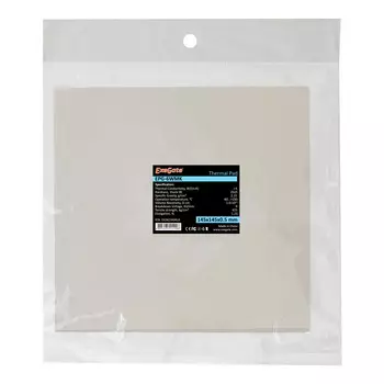 Термопрокладка ExeGate EPG-6WMK, 6 Вт/м·К, пакет, 145x145x0.5mm, серый (EX282360RUS)