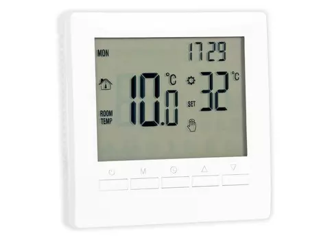 Терморегулятор (термостат) Бастион TEPLOCOM, 2-х канальный прогр., белый (TSFR-Prog-220/3A)