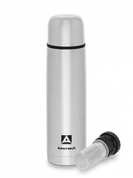 Термос АРКТИКА 101-1000С, 1л, корпус сталь/колба сталь, ситечко, серебристый (101-1000С/SIL)