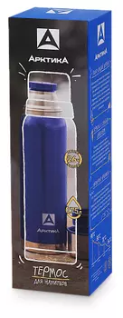 Термос АРКТИКА 106-750, 750мл, корпус нержавеющая сталь/колба сталь, синий (106-750/BLU)