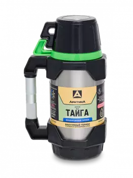 Термос АРКТИКА 110-1500, 1.5 л, корпус сталь/колба сталь, черный/серебристый (110-1500)