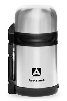 Термос АРКТИКА 201-800, 800мл, корпус сталь/колба сталь, серебристый/черный (201-800/SIL)