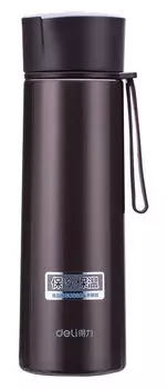 Термос Deli 6125Brown, 450мл, корпус сталь/колба сталь, коричневый (6125BROWN)