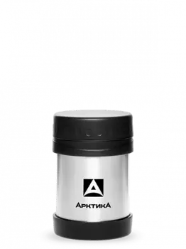 Термос для еды АРКТИКА 402-350, 350мл, корпус сталь/колба сталь, серебристый/черный (402-350/SIL)