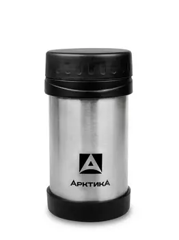 Термос для еды АРКТИКА 402-500, 500мл, корпус сталь/колба сталь, серебристый/черный (402-500/SIL)
