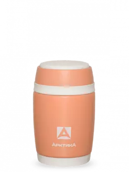 Термос для еды АРКТИКА 409-480W, 480мл, корпус сталь/колба сталь, ложка, коралловый (409-480W/COR)