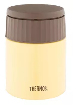 Термос для еды THERMOS JBQ-400-BNN, 400 мл, корпус сталь/колба сталь, желтый/коричневый (924704)