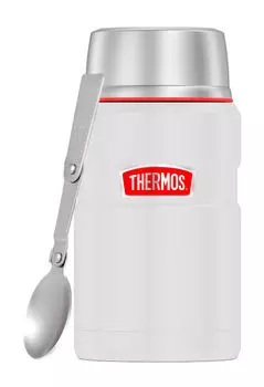 Термос для еды THERMOS SK3020 RCMW, 710мл, корпус сталь/колба сталь, ложка, белый/серый (384829)