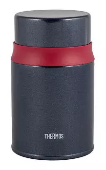Термос для еды THERMOS TCLD-520S, 520мл, корпус сталь/колба сталь, ложка, черный/красный (303240)