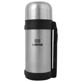 Термос LAIMA, 1.2 л, корпус нержавеющая сталь/колба нержавеющая сталь, серебристый (605125)