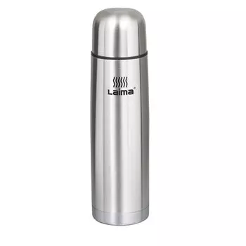 Термос LAIMA, 1 л, корпус нержавеющая сталь/колба нержавеющая сталь, серебристый (601414)