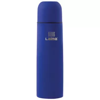 Термос LAIMA, 500 мл, корпус нержавеющая сталь/колба нержавеющая сталь, синий (605122)