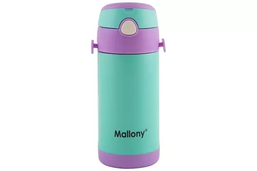 Термос Mallony Carino-B, 350 мл, корпус нержавеющая сталь/колба нержавеющая сталь, бирюзовый (004431)