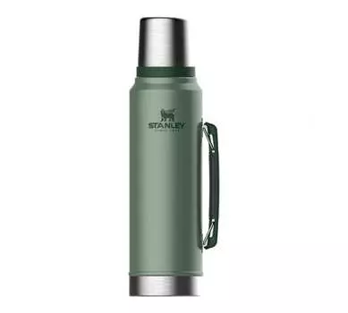Термос Stanley The Legendary Classic Bottle, 1л, корпус сталь/колба сталь, зеленый (10-08266-001)