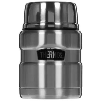 Термос THERMOS SK3000SBK, 470 мл, корпус сталь/колба сталь, ложка, серебристый (655332)