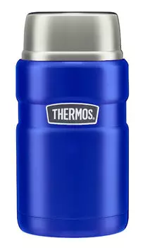 Термос THERMOS SK3020-BL, 710 мл, корпус сталь/колба стекло, ложка, синий (725721)