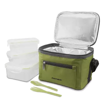Термосумка АРКТИКА 020-2500, 2.5л, корпус нейлон, 3 контейнера, зеленый (020-2500/GRE)