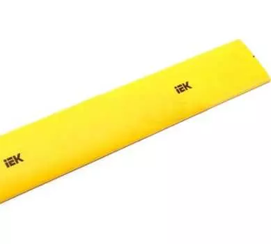 Термоусаживаемая трубка ТУТ IEK, 1.6 см/8 мм, 1 шт. x 1 м, желтый (UDRS-D16-1-K05)