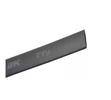 Термоусаживаемая трубка ТУТ IEK, 1 мм/500 мкм, 1 шт. x 1 м, черный (UDRS-D1-1-K02)