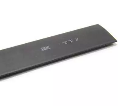 Термоусаживаемая трубка ТУТ IEK, 2.8 см/1.4 см, 1 шт. x 1 м, черный (UDRS-D28-1-K02)