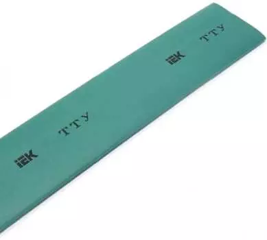 Термоусаживаемая трубка ТУТ IEK, 2.5 см/1.25 см, 1 шт. x 1 м, зеленый (UDRS-D25-1-K06)