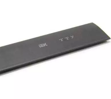 Термоусаживаемая трубка ТУТ IEK, 2.5 см/1.25 см, 1 шт. x 1 м, черный (UDRS-D25-1-K02)