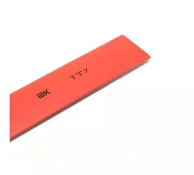 Термоусаживаемая трубка ТУТ IEK, 4 мм/2 мм, 2:1, 1 шт. x 1 м, красный (UDRS-D4-1-K04)