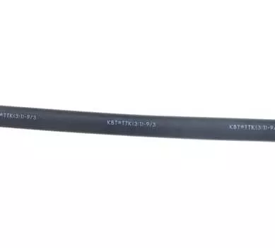 Термоусаживаемая трубка ТУТ КВТ, 9 мм/3 мм, 3:1, 1 шт. x 1 м, черный, с клеевым слоем (59696)