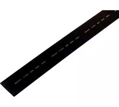 Термоусаживаемая трубка ТУТ REXANT, 2.5 см/1.25 см, 2:1, 1 шт. x 1 м, черный (22-5008)