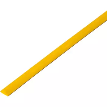 Термоусаживаемая трубка ТУТ REXANT, 4 мм/2 мм, 2:1, 1 шт. x 1 м, желтый (20-4002)
