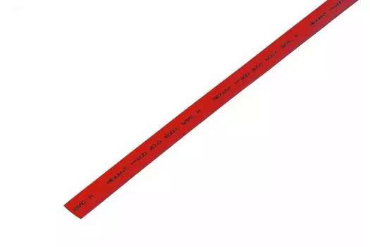 Термоусаживаемая трубка ТУТ REXANT, 8 мм/4 мм, 1 шт. x 1 м, красный (20-8004)