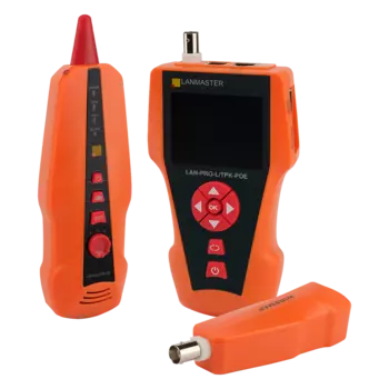 Тестер кабельный Lanmaster, RJ-45/BNC/UTP/STP/RJ-11 (LAN-PRO-L/TPK-POE)