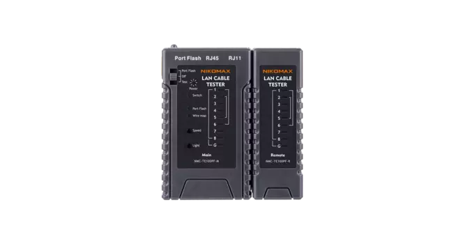 Тестер кабельный NIKOMAX NMC-TE100PF, UTP/STP, RJ45/RJ12/RJ11